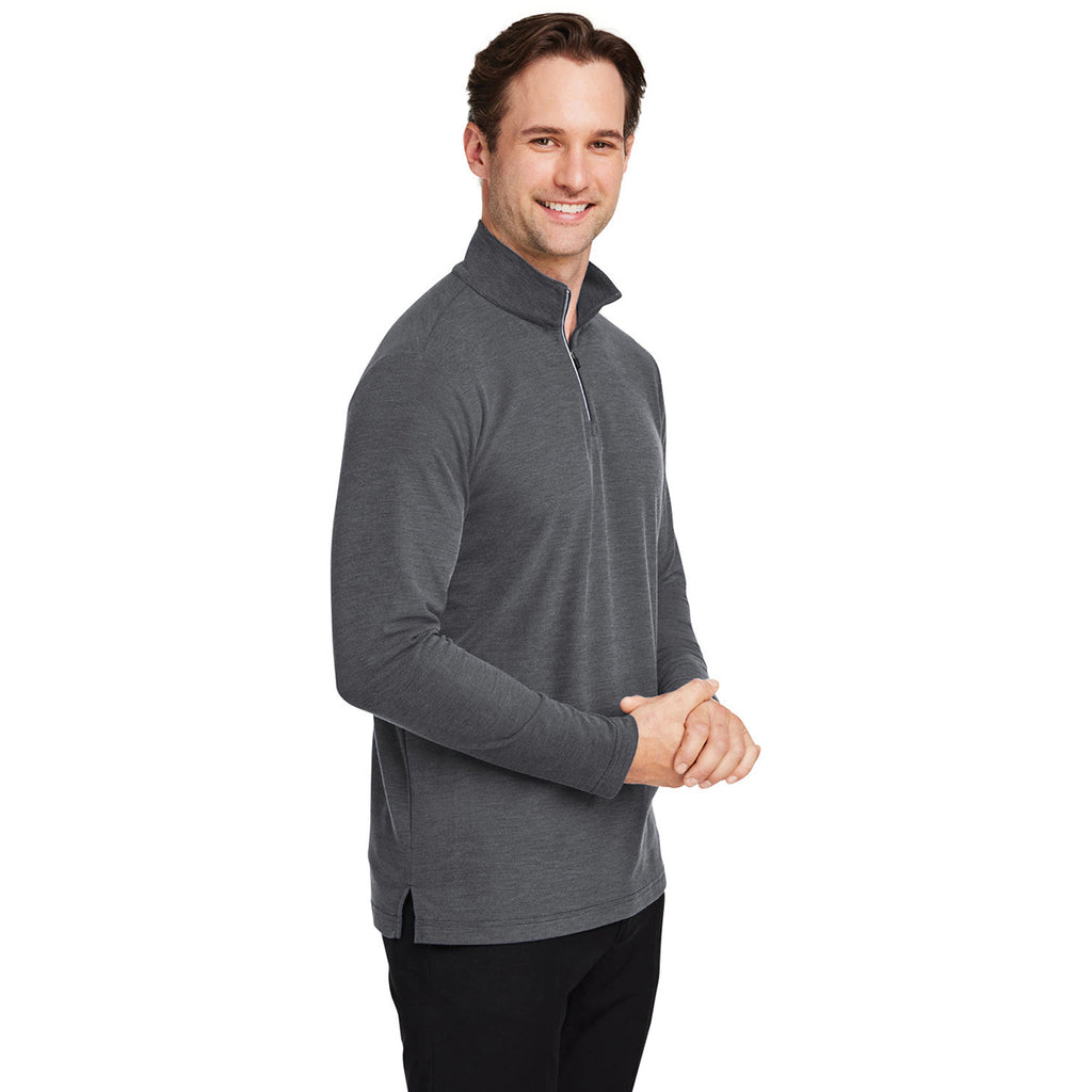 Core 365 Men's Carbon Heather Fusion ChromaSoft Pique Quarter-Zip