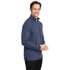 Core 365 Men's Classic Navy Heather Fusion ChromaSoft Pique Quarter-Zip