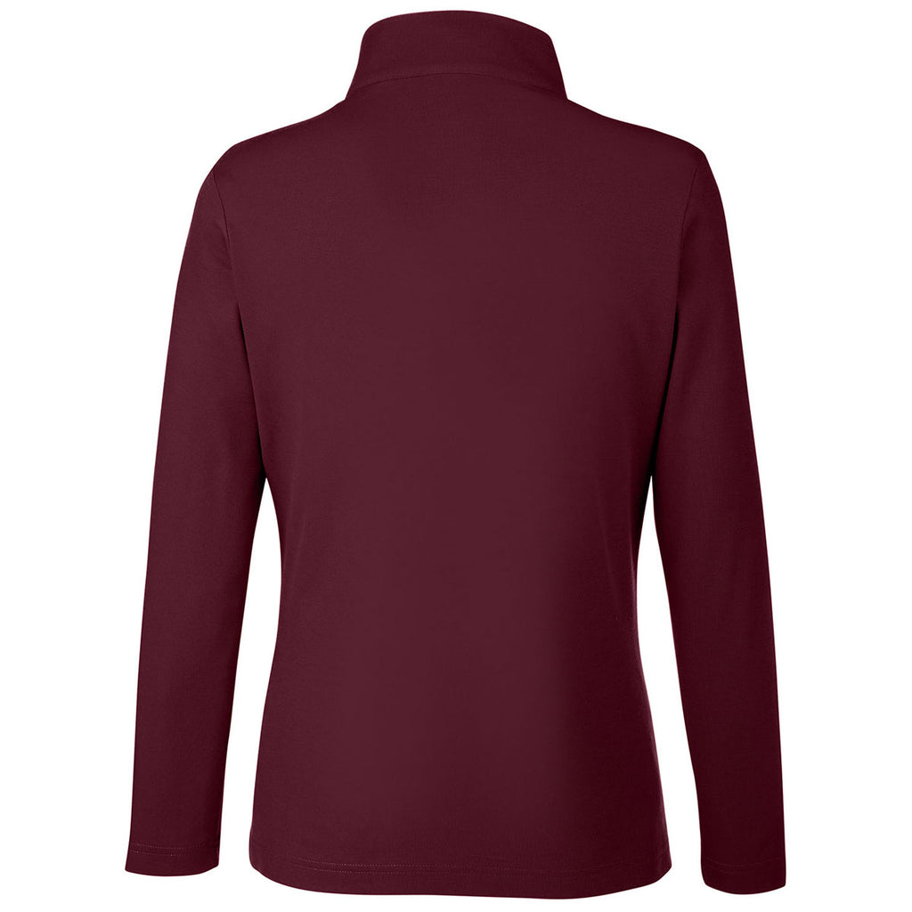 Core 365 Women's Burgundy Fusion ChromaSoft Pique Quarter-Zip