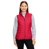 Core 365 Women's Classic Red Prevail Packable Puffer Vest