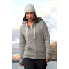 Landway Women's Heather Grey Westport Vintage Full Zip Cotton Sweatshirt