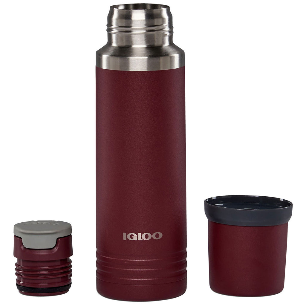 Igloo Burgundy 20 oz. Vacuum Insulated Flask