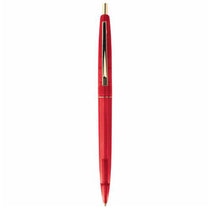 BIC Red Clear Clics Gold