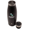 Manna Black 18 oz. Oasis Stainless Steel Water Bottle with Marble Lid