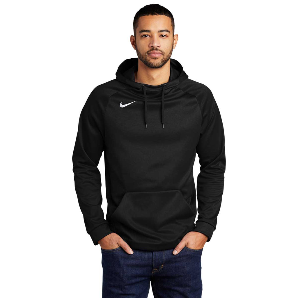 Nike Men's Team Black Therma-FIT Pullover Fleece Hoodie