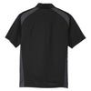 CornerStone Men's Black/Charcoal Select Snag-Proof Two Way Colorblock Pocket Polo