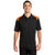 CornerStone Men's Black/Shock Orange Select Snag-Proof Two Way Colorblock Pocket Polo