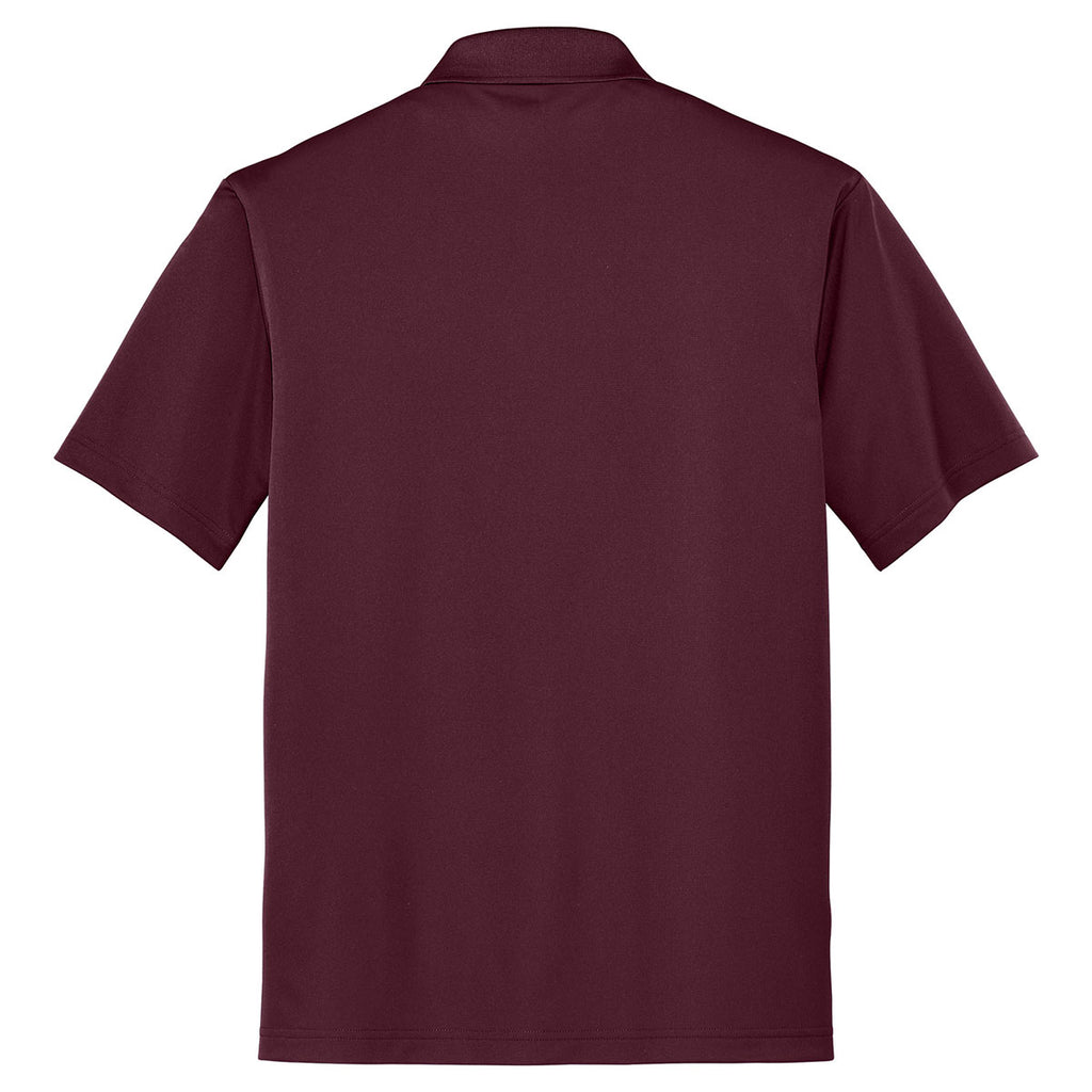 CornerStone Men's Maroon Micropique Gripper Polo