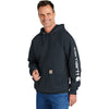 Carhartt Men's New Navy Midweight Hooded Logo Sweatshirt