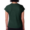 Champion Women's Dark Green Double Dry 4.1-Ounce V-Neck T-Shirt