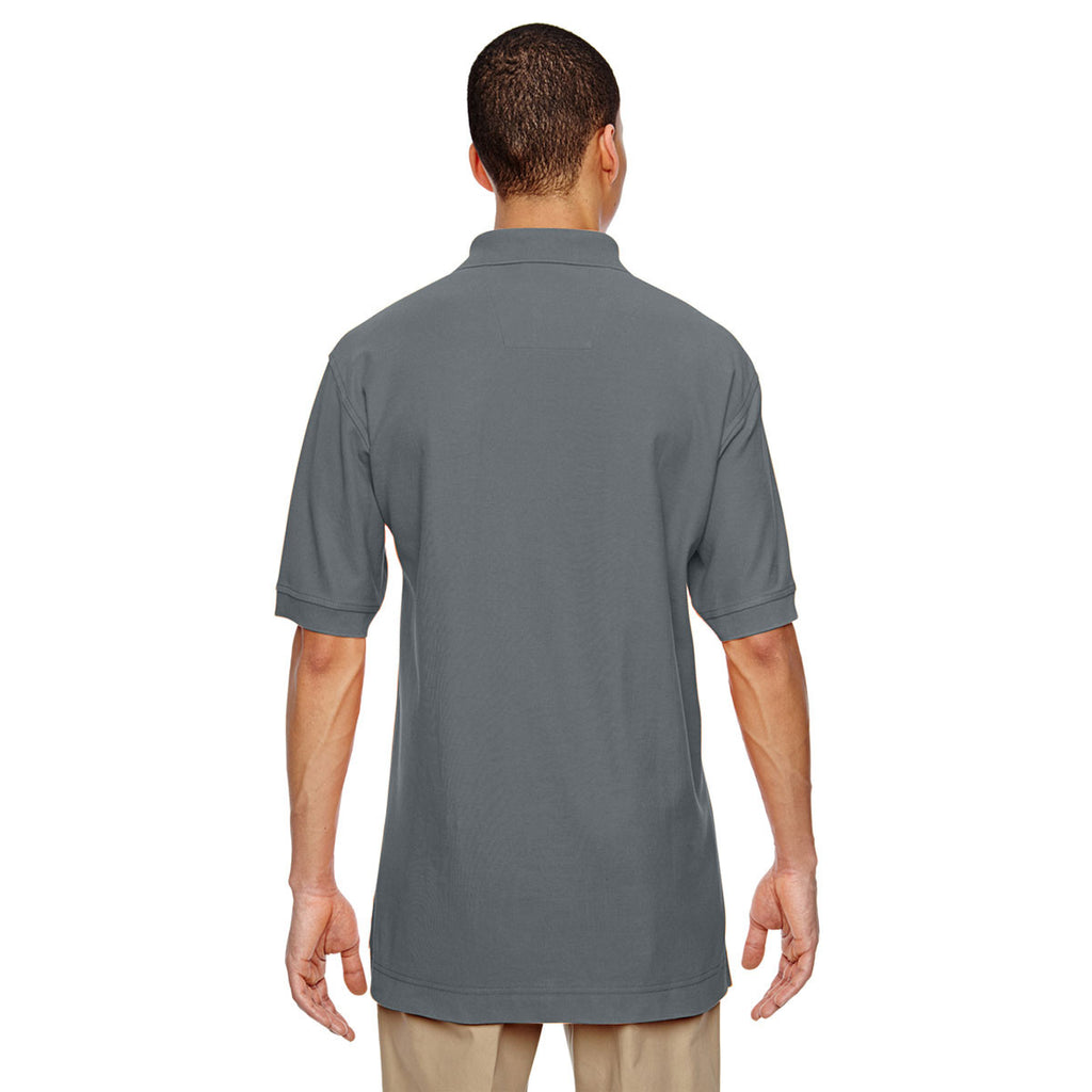 Devon & Jones Men's Graphite Pima Pique Short-Sleeve Polo