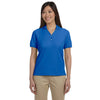 Devon & Jones Women's French Blue Pima Pique Short-Sleeve Y-Collar Polo