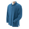 Devon & Jones Men's Slate Blue Pima Pique Long-Sleeve Polo