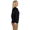 Devon & Jones Women's Black Pima Pique Long-Sleeve Polo