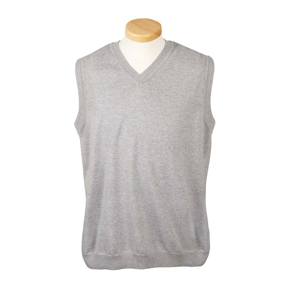 Devon & Jones Men's Grey Heather V-Neck Vest