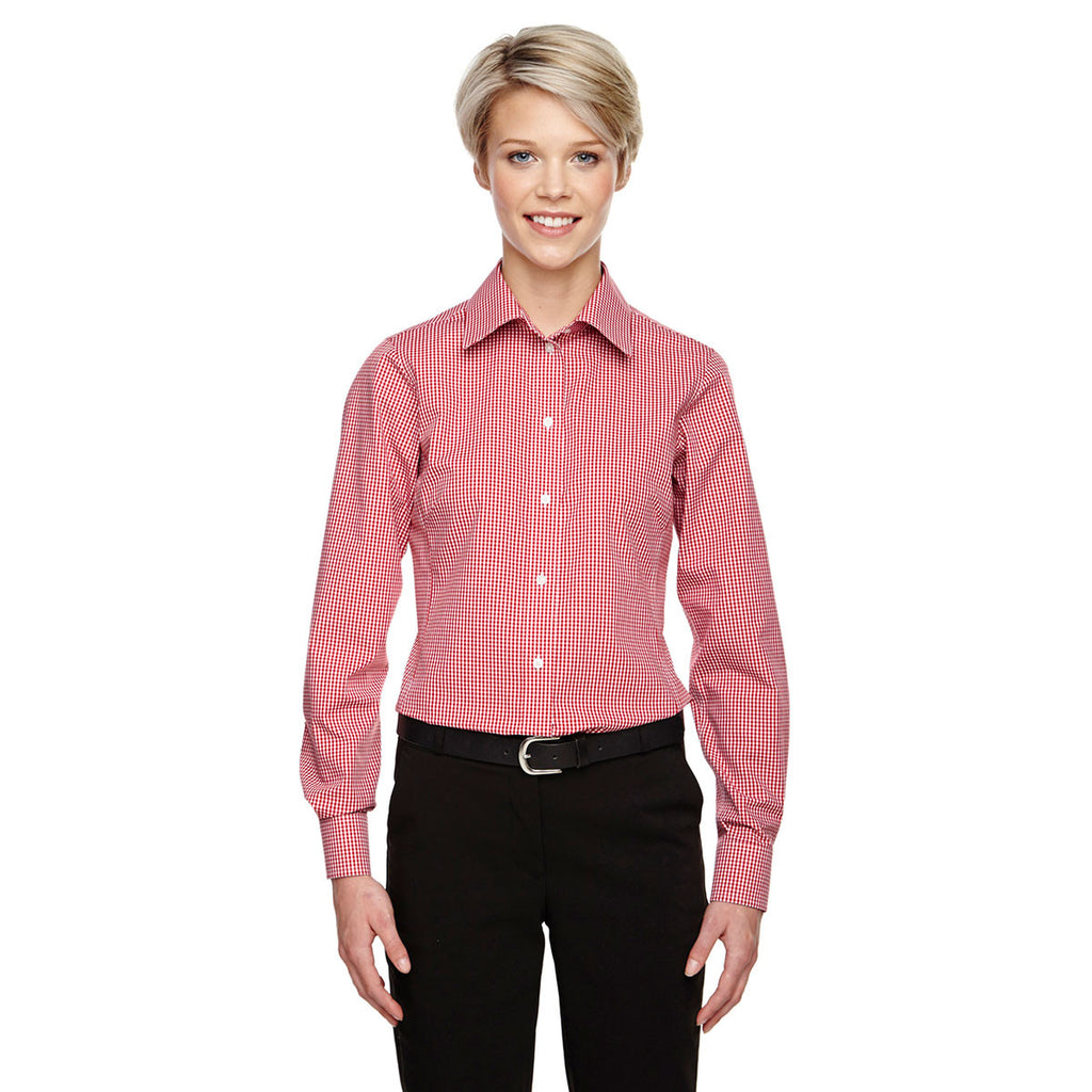 Devon & Jones Women's Red Crown Collection Gingham Check