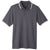 Devon & Jones Men's Graphite/White CrownLux Performance Plaited Tipped Polo