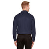 Devon & Jones Men's Navy CrownLux Performance Tall Plaited Long Sleeve Polo