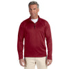 Devon & Jones Men's Burgundy Heather Stretch Tech-Shell Compass Quarter-Zip