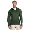 Devon & Jones Men's Forest Heather Stretch Tech-Shell Compass Quarter-Zip