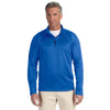 Devon & Jones Men's French Blue Heather Stretch Tech-Shell Compass Quarter-Zip