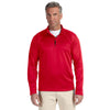 Devon & Jones Men's Red Stretch Tech-Shell Compass Quarter-Zip