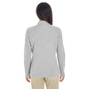 Devon & Jones Women's Grey Heather/Grey Heather/French Blue Drytec 20 Performance Quarter-zip