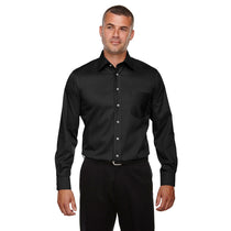 Devon & Jones Men's Black Tall Crown Collection Solid Stretch Twill