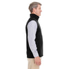 Devon & Jones Men's Black Heather Newbury Melange Fleece Vest