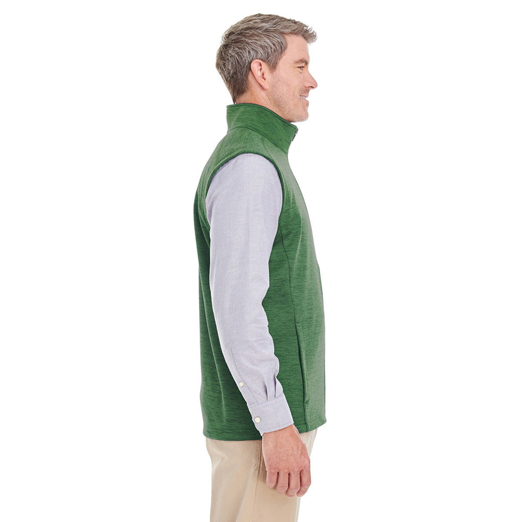 Devon & Jones Men's Forest Heather Newbury Melange Fleece Vest