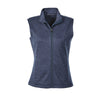 Devon & Jones Women's Navy Heather Newbury Melange Fleece Vest