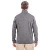 Devon & Jones Men's Dark Grey Heather Newbury Melange Fleece Quarter-zip