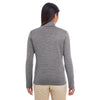 Devon & Jones Women's Dark Grey Heather Newbury Melange Fleece Quarter-zip