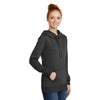 District Women's Heathered Black Lightweight Fleece Hoodie