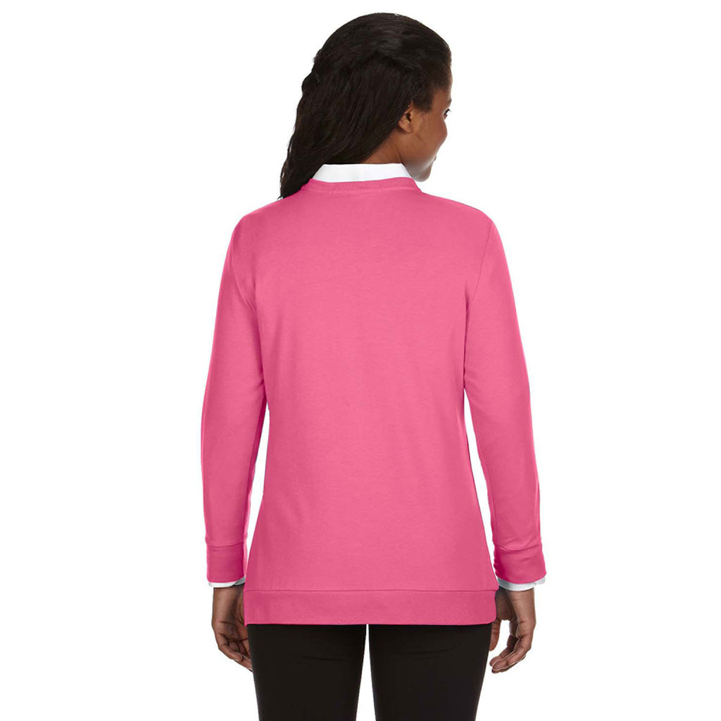 Devon & Jones Women's Charity Pink Perfect Fit Ribbon Cardigan