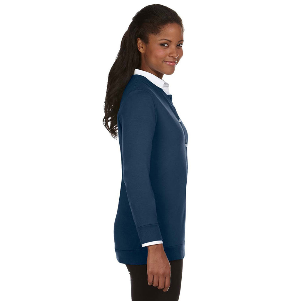 Devon & Jones Women's Navy Perfect Fit Ribbon Cardigan