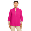 Devon & Jones Women's Crown Raspberry Perfect Fit 3/4-Sleeve Crepe Tunic