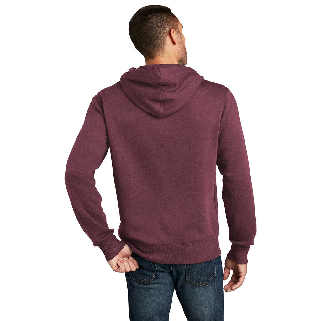 District Men's Heathered Loganberry Perfect Weight Fleece Hoodie