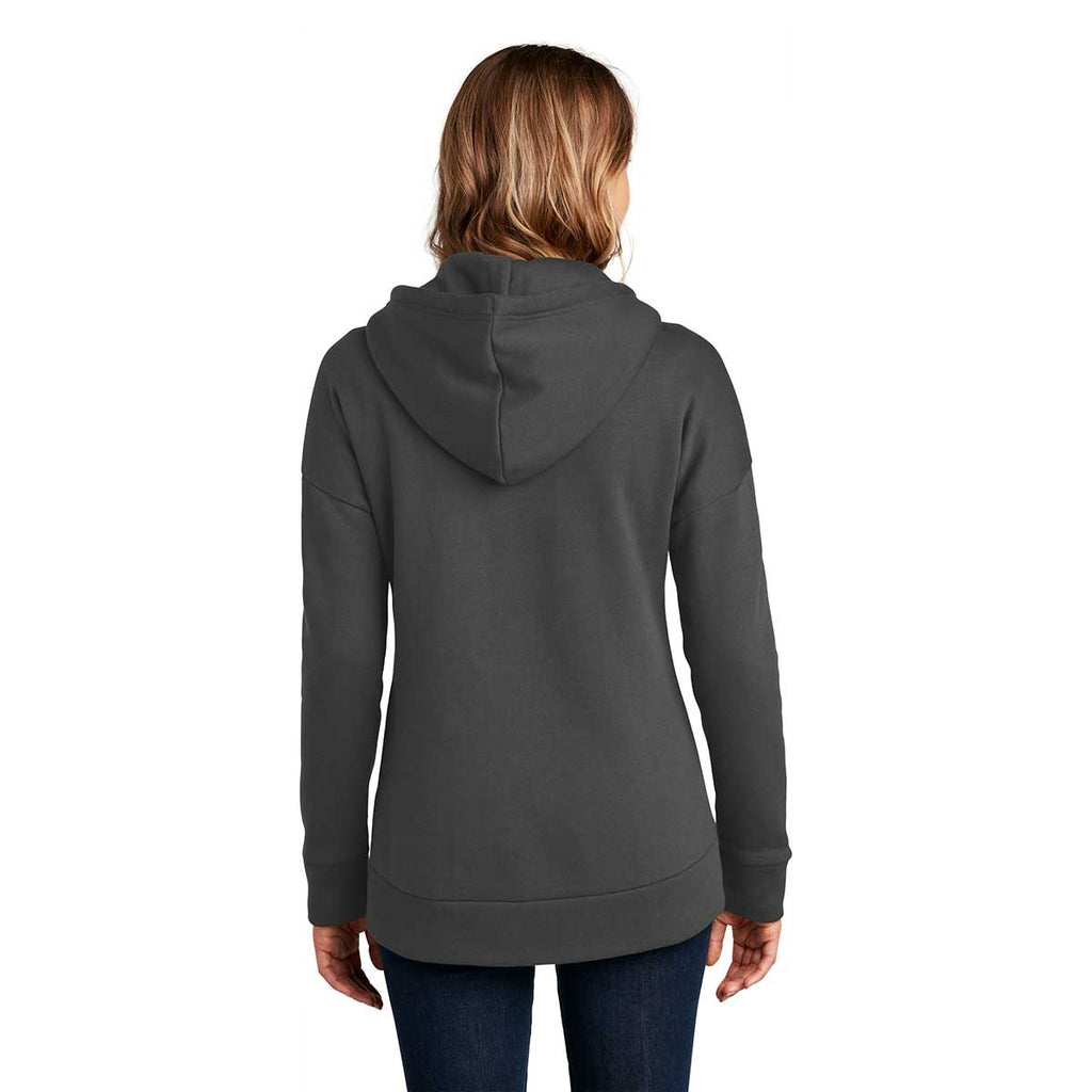 District Women's Charcoal Perfect Weight Fleece Full-Zip Hoodie