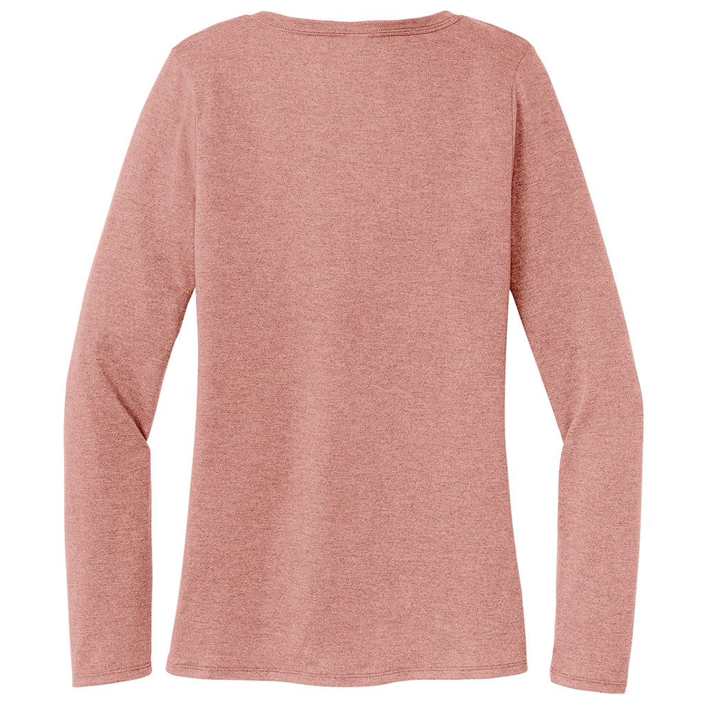 District Women's Blush Frost Perfect Tri Long Sleeve V-Neck Tee