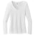 District Women's White Perfect Tri Long Sleeve V-Neck Tee