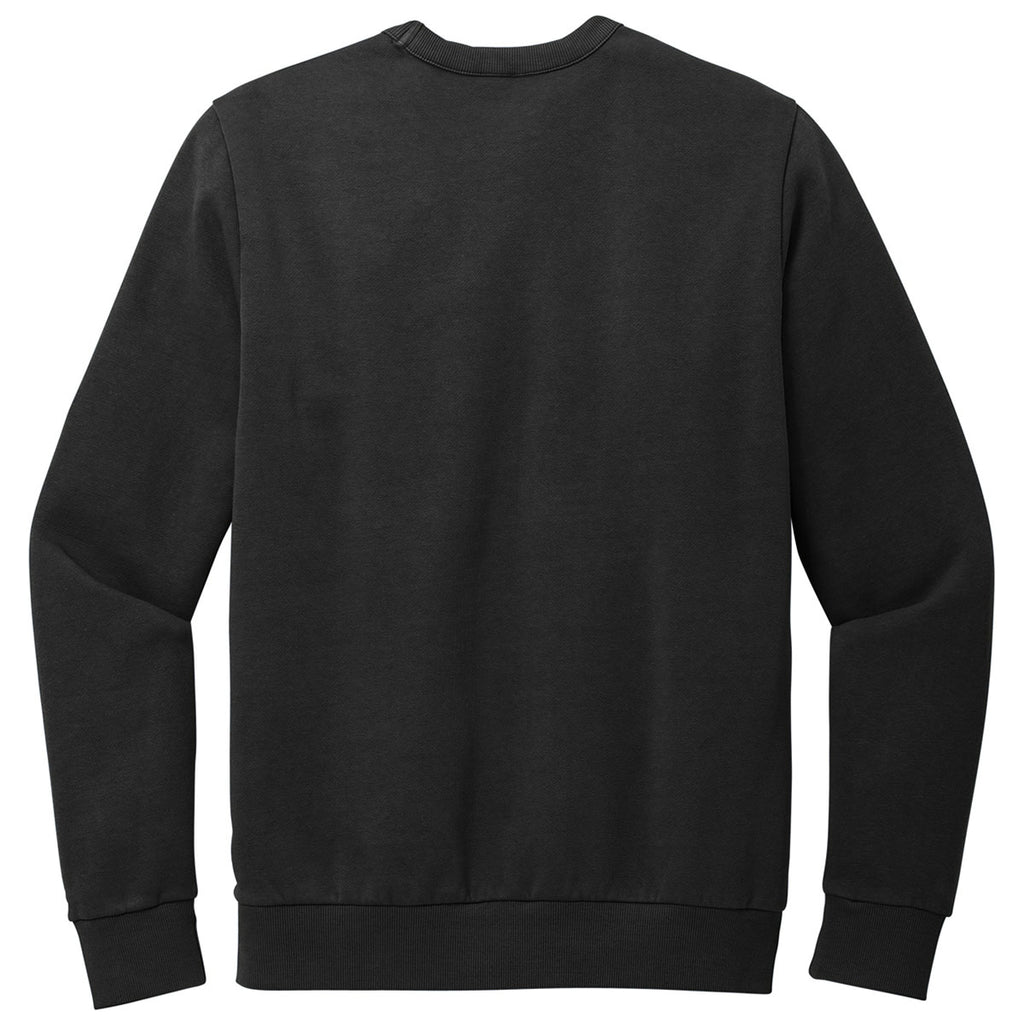 District Men's Black Wash Fleece Crew