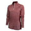 BAW Women's Maroon Dry-Tek Quarter Zip