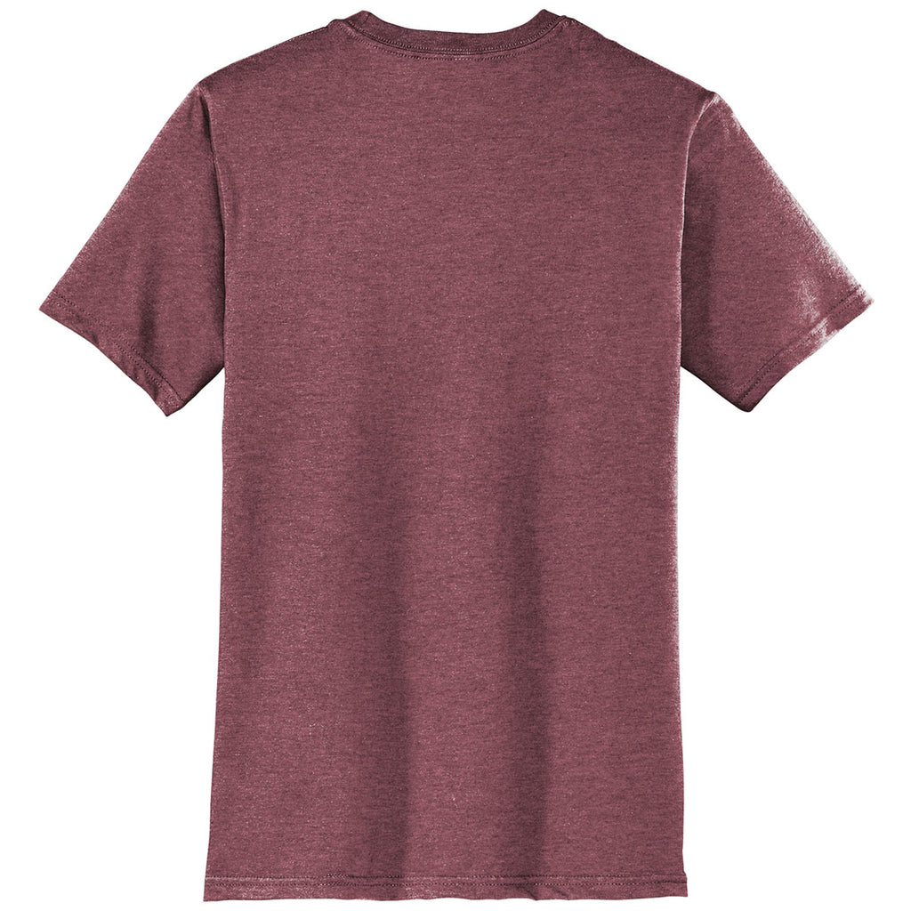 District Men's Heathered Cardinal Very Important Tee