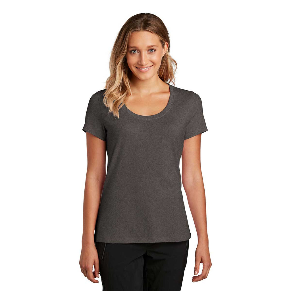 District Women's Heathered Charcoal Flex Scoop Neck Tee