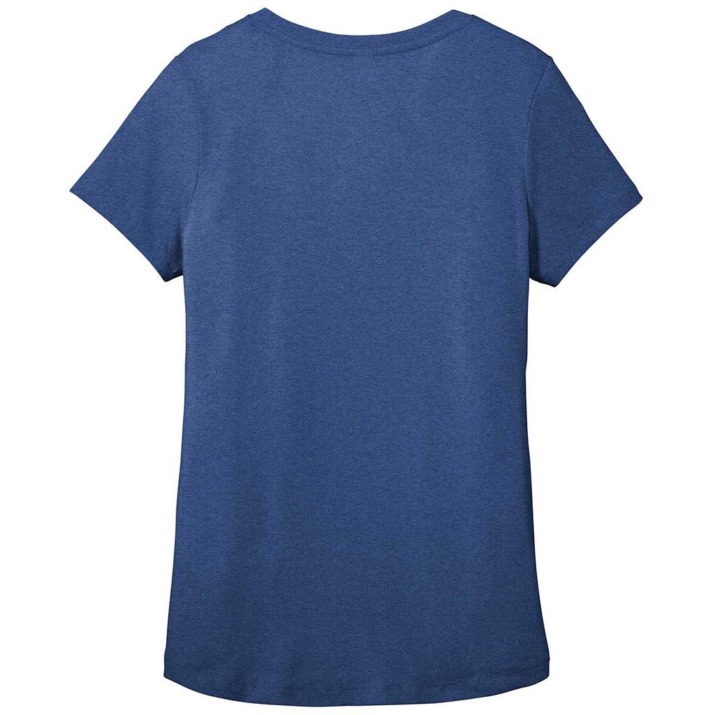 District Women's Heathered Deep Royal Flex Scoop Neck Tee