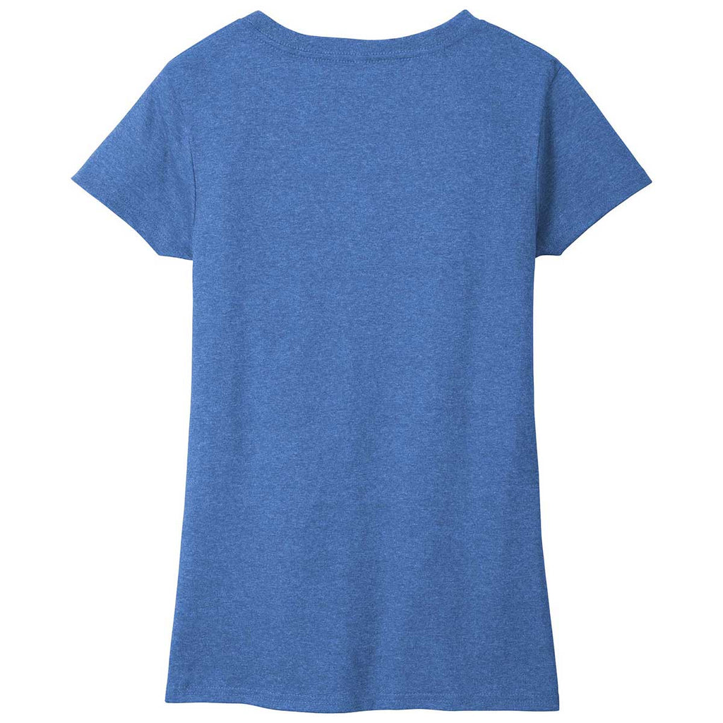 District Women's Blue Heather Re-Tee V-Neck