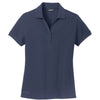 Eddie Bauer Women's River Blue Cotton Pique Polo