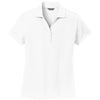 Eddie Bauer Women's White Cotton Pique Polo