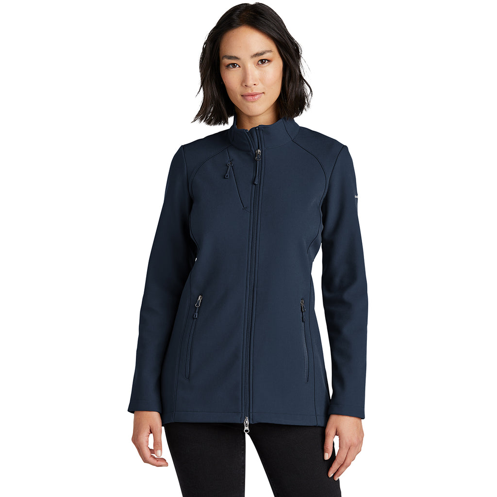 Eddie Bauer Women's River Blue Navy Stretch Soft Shell Jacket